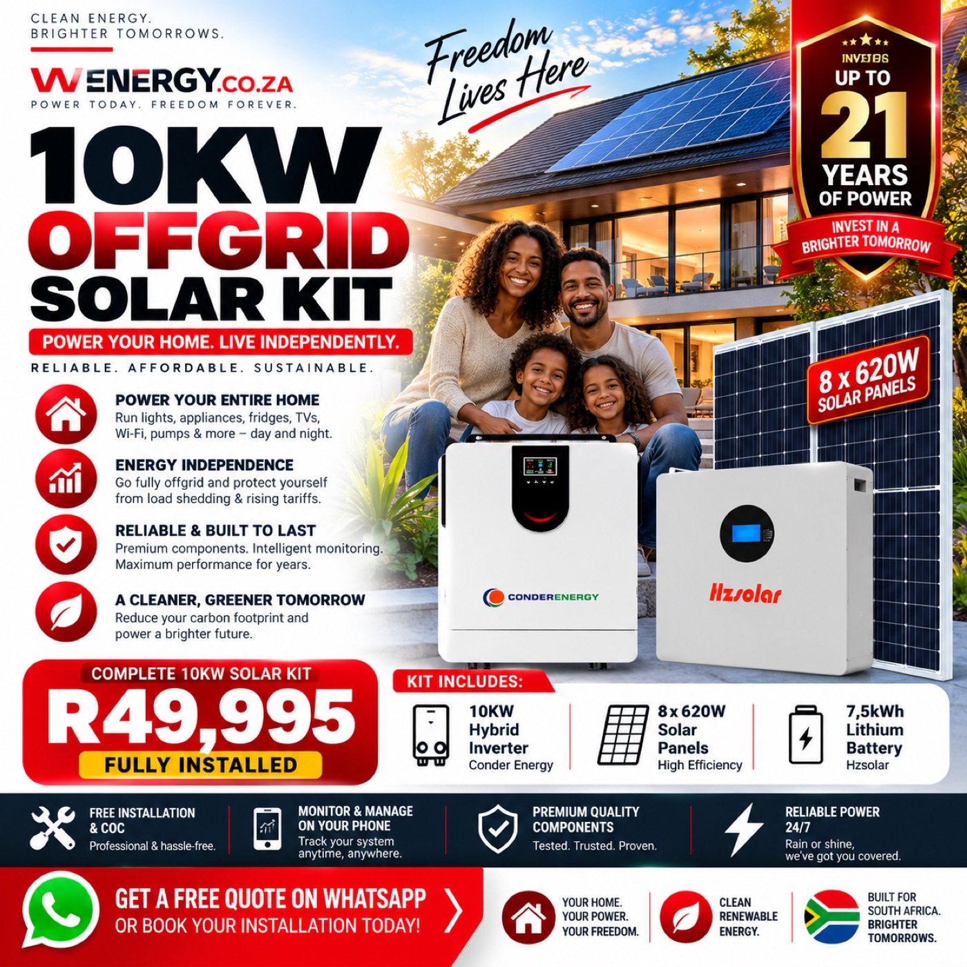 10kW Conder Off-Grid System — 7.5kWh - Image 2