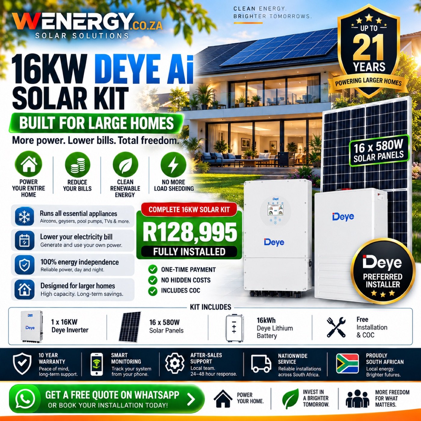 16kW Deye Ai System — 16kWh - Image 2