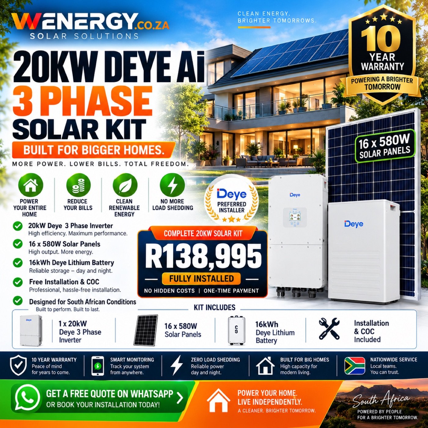 20kW Deye Ai 3-Phase System — 16kWh - Image 2