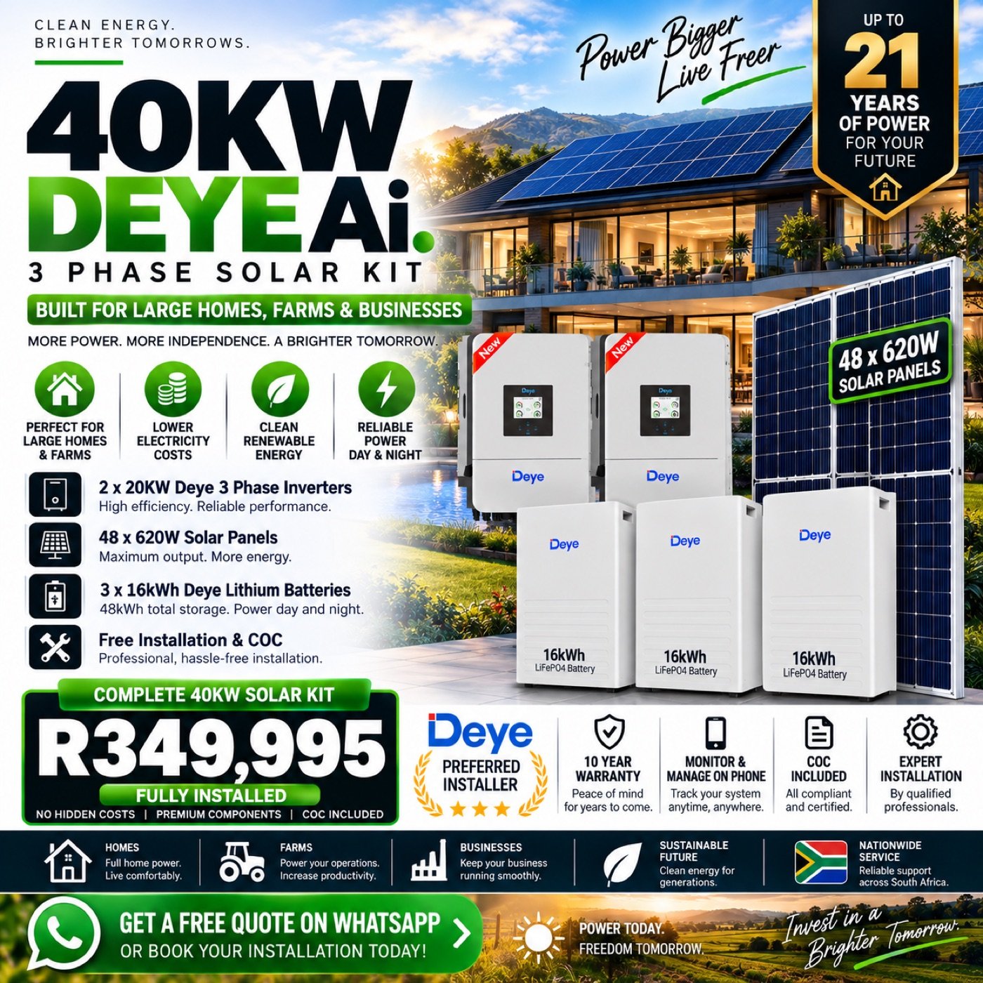 40kW Deye 3-Phase Commercial System - Image 2