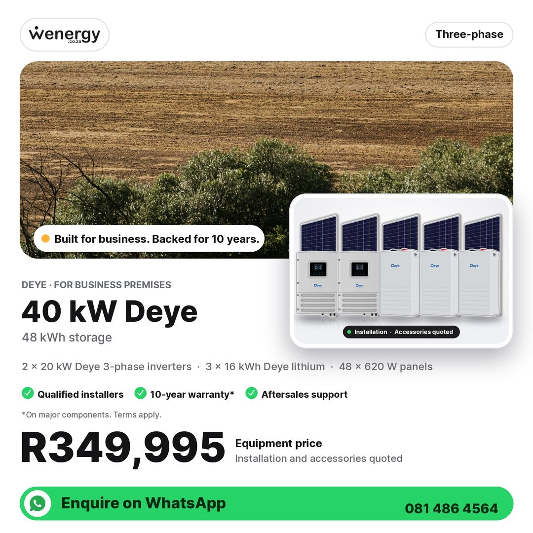 40kW Deye 3-Phase Commercial System