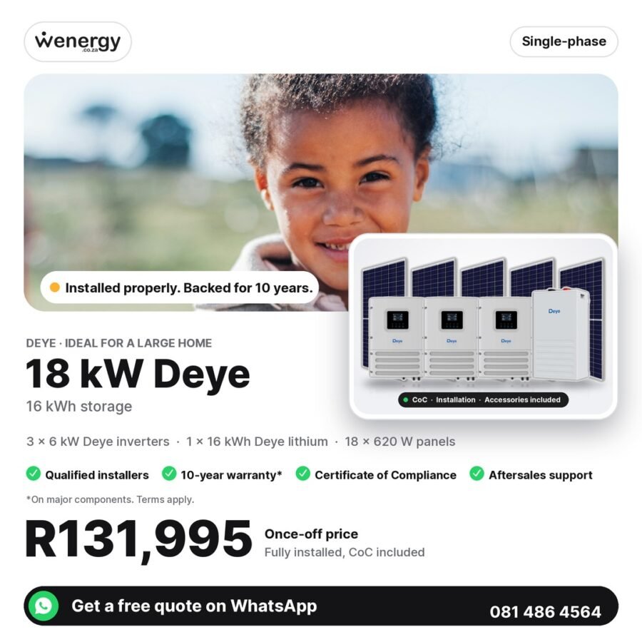 18kW Deye Ai System — 3 × 6kW