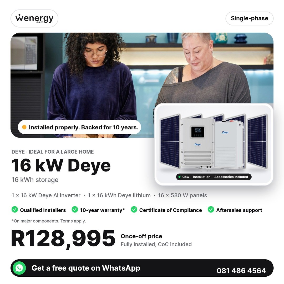 16kW Deye Ai System — 16kWh
