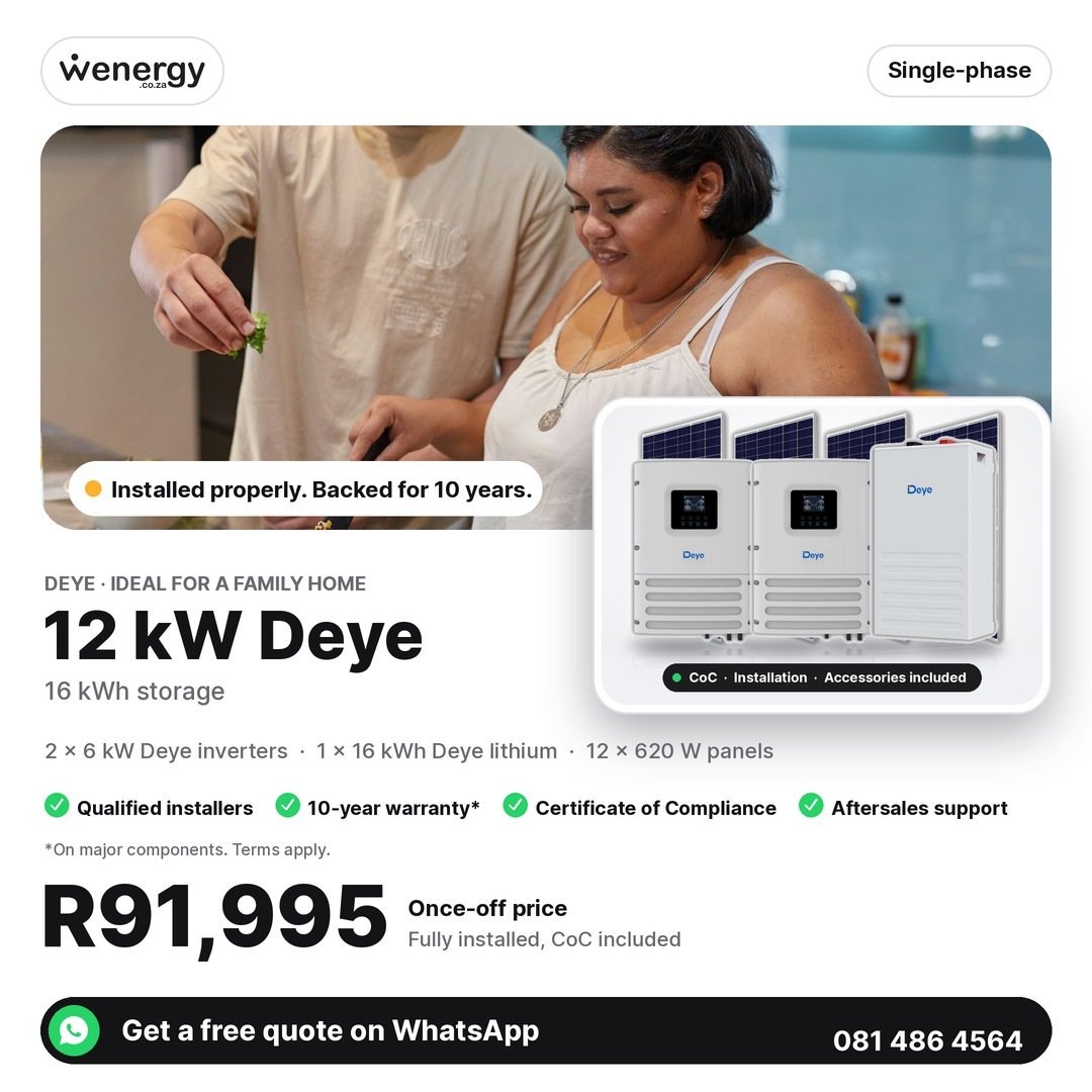 12kW Deye System — 16kWh