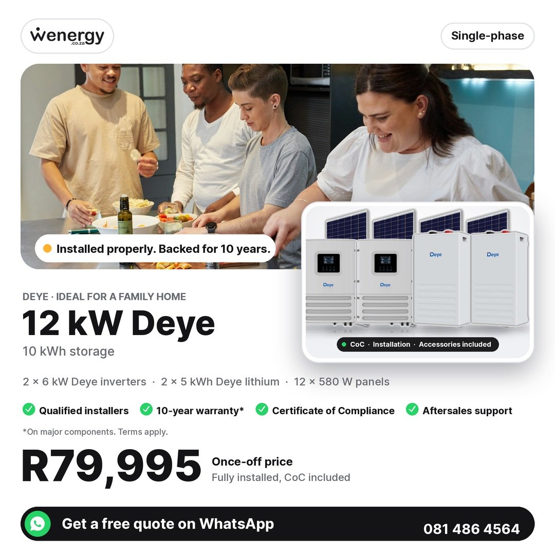 12kW Deye Ai Hybrid System — 2 × 6kW