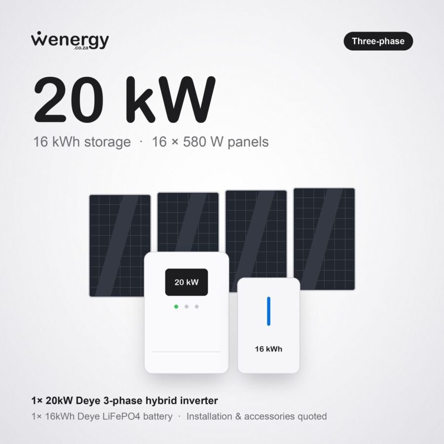 20kW Deye 3-Phase Off-Grid System — 16kWh