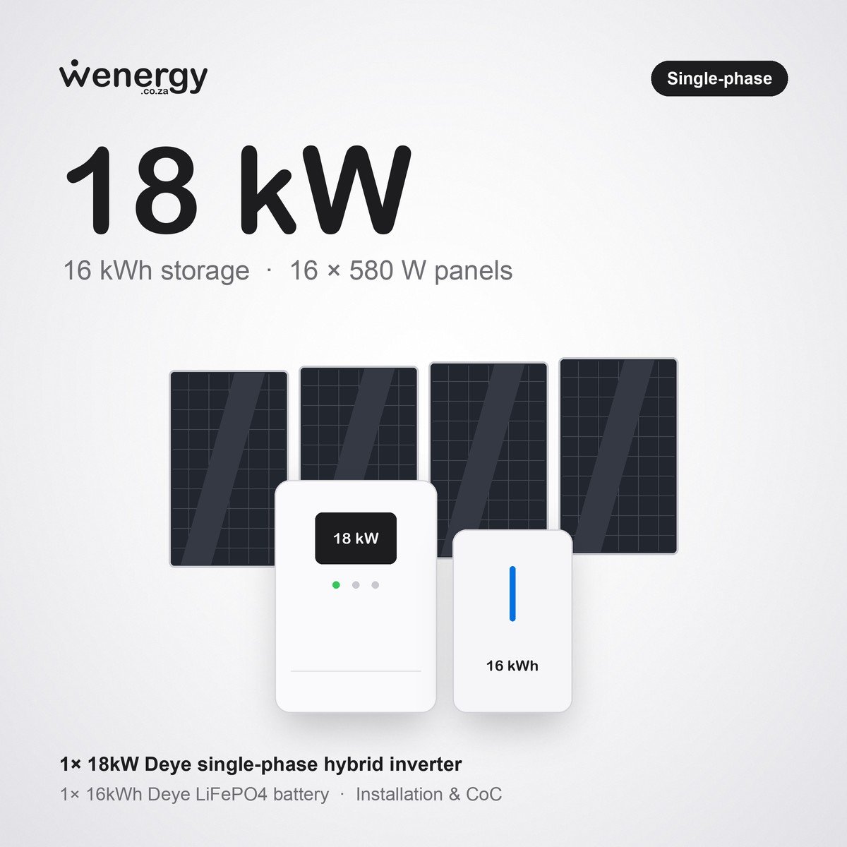 18kW Deye Hybrid System — 16kWh